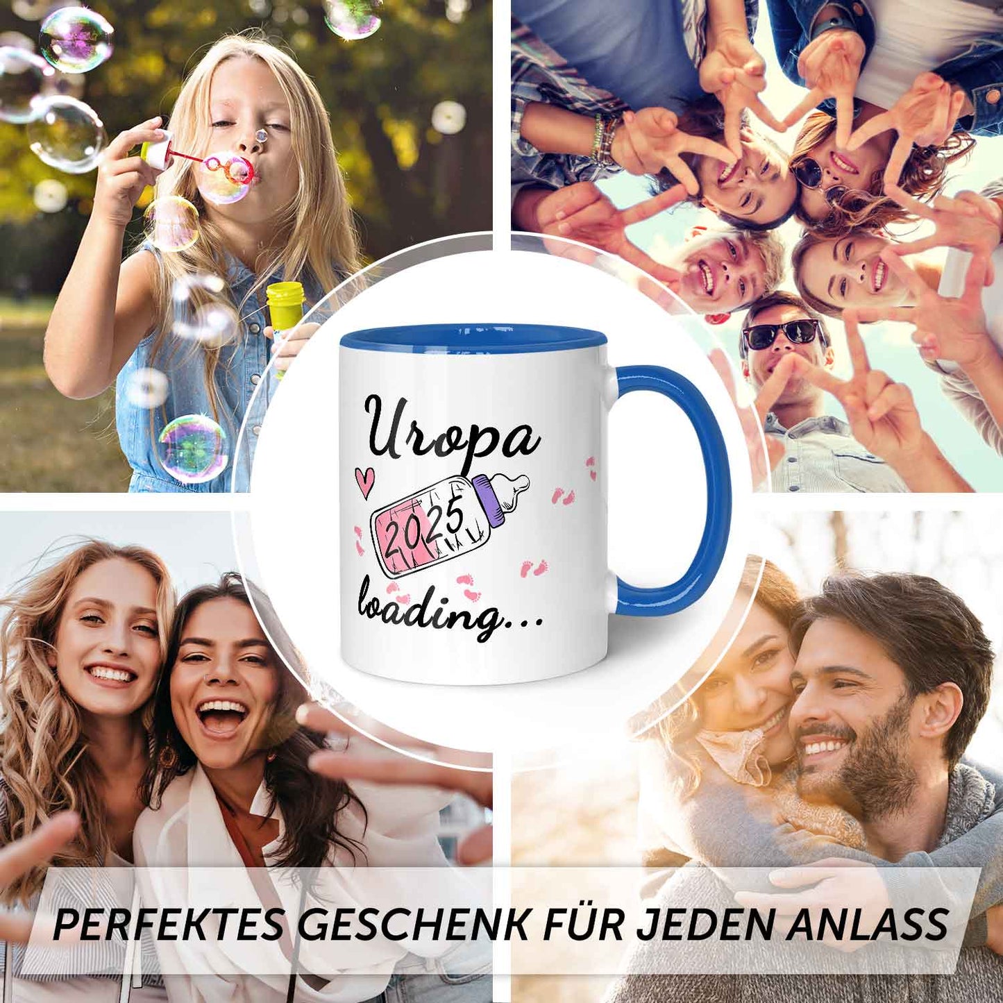 Bedruckte Tasse mit Spruch - Baby Loading in versch. Varianten