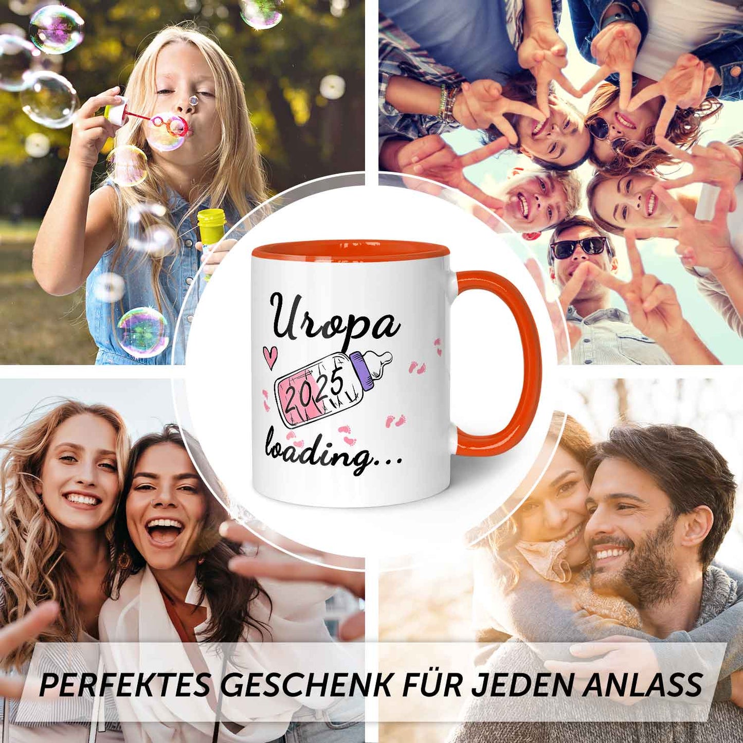 Bedruckte Tasse mit Spruch - Baby Loading in versch. Varianten