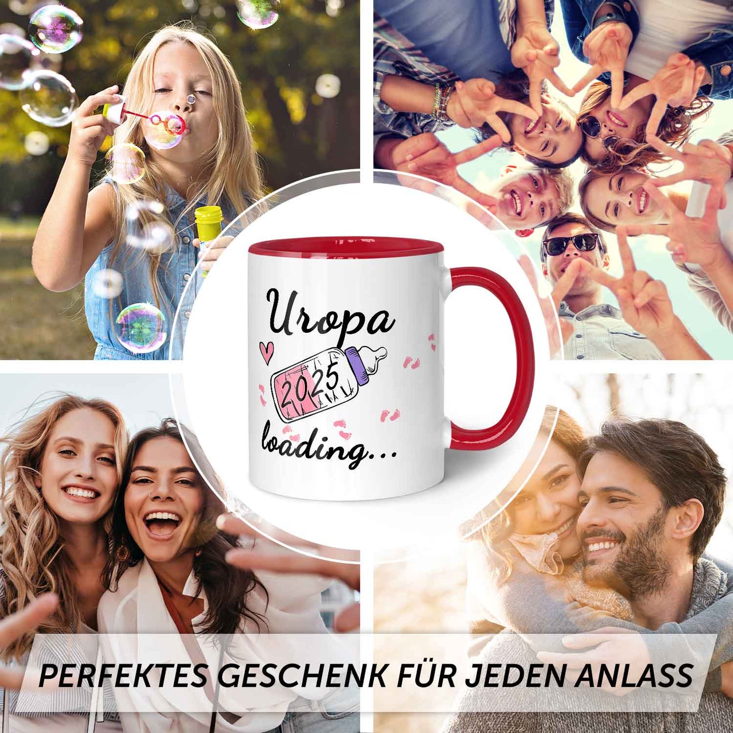 Bedruckte Tasse mit Spruch - Baby Loading in versch. Varianten
