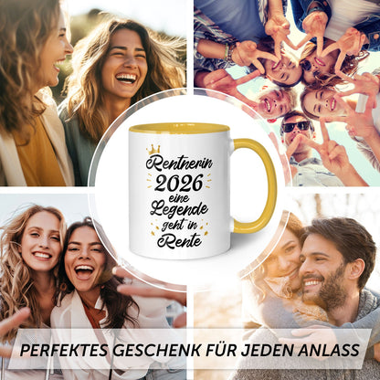 Bedruckte Tasse mit Spruch Rentner/Rentnerin