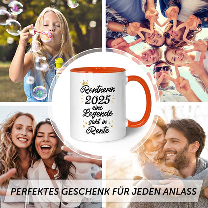 Bedruckte Tasse mit Spruch Rentner/Rentnerin