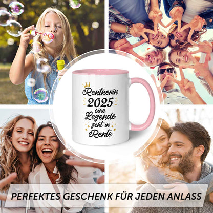 Bedruckte Tasse mit Spruch Rentner/Rentnerin