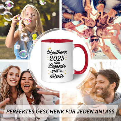 Bedruckte Tasse mit Spruch Rentner/Rentnerin