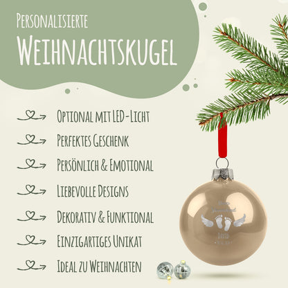 Gravierte Weihnachtskugel - Sternenkind