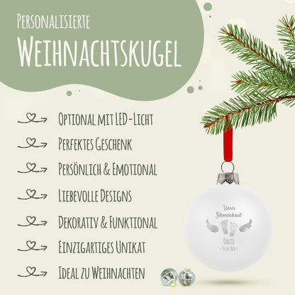 Gravierte Weihnachtskugel - Sternenkind