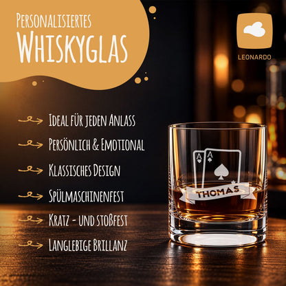 Leonardo Whiskyglas mit Gravur "Asse"