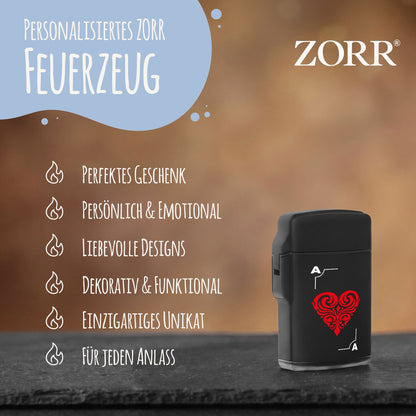 Elektrisches Feuerzeug - Jet Flamme - Nachfüllbar - Poker Design