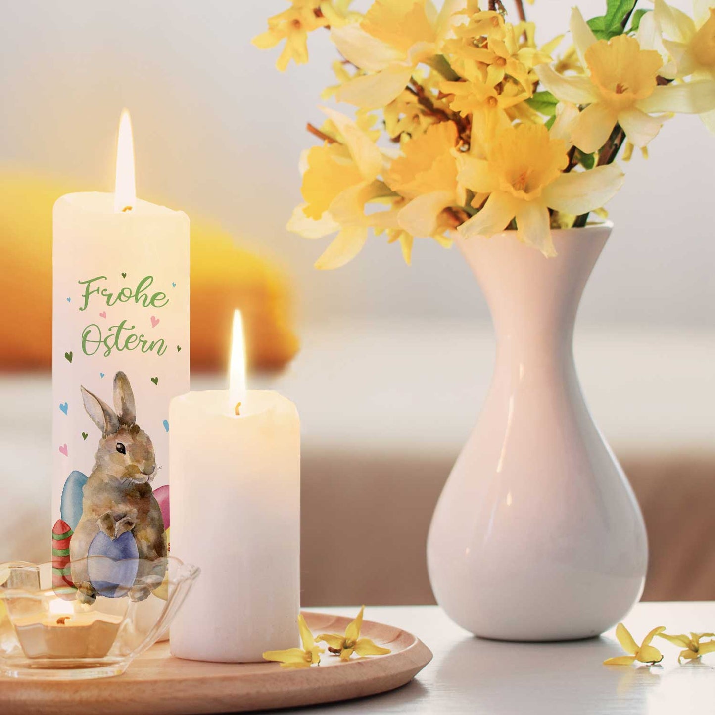 Große Kerze "Osterhase" zu Ostern
