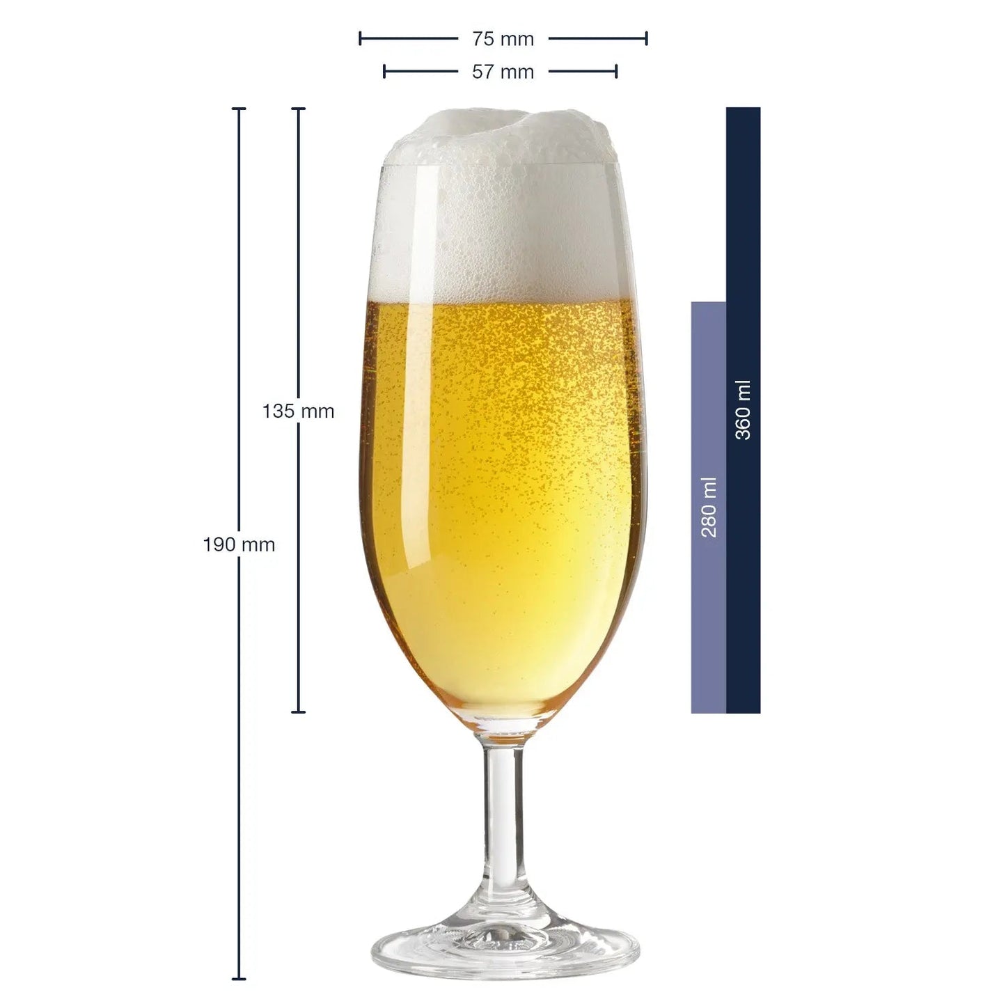 Leonardo Bierglas mit Gravur "Glückwünsche"