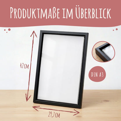Love Magazine auf Acryl im Schattenfugenrahmen - Personalisiertes Geschenk mit Foto