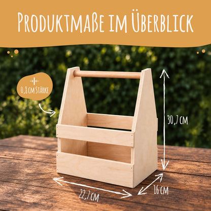 Biertraeger aus Holz für 6 Flaschen