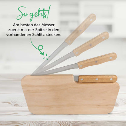 Frühstücksbrettchen mit Gravur - Inklusive Messer - Zeit für eine Pause - Personalisiert mit Namen