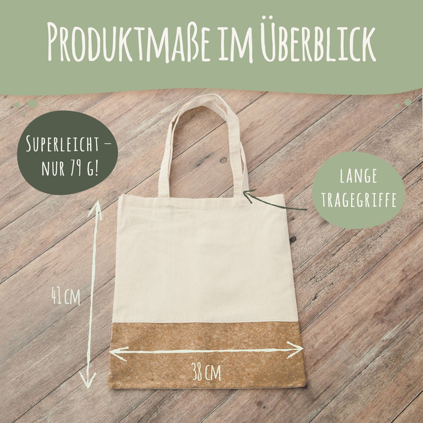 Einkaufstasche Kork - Schultüte