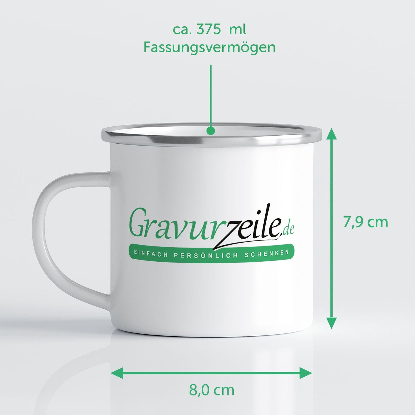 Emaille Tasse für Kinder - Personalisiert mit Namen - Tiergruppe Waldtiere