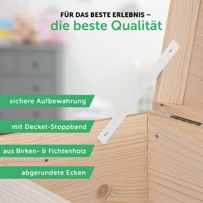 Erinnerungskiste für Kinder mit UV-Druck im Waschbär Design
