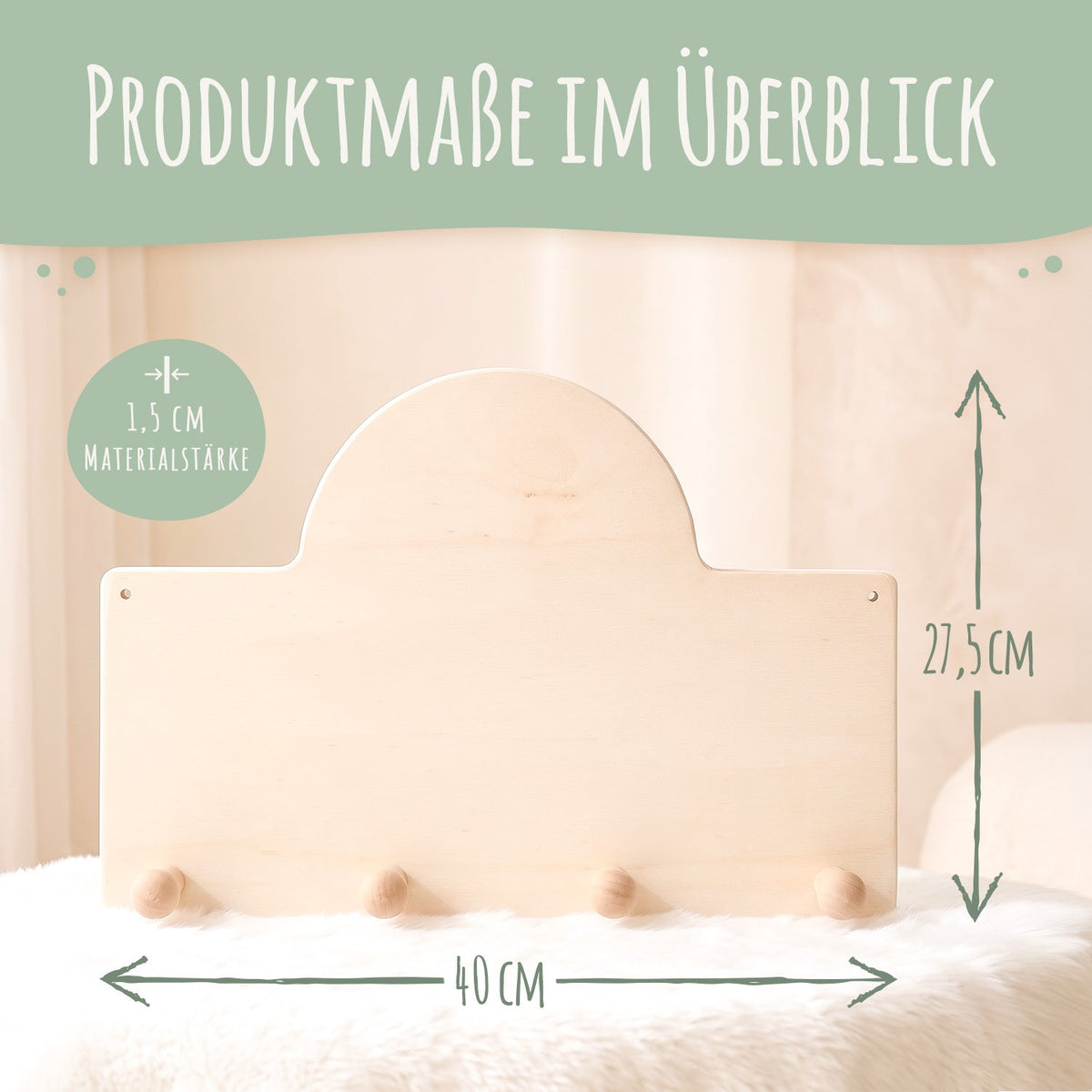 Personalisierte Garderobe fürs Kinderzimmer - Tiergruppe Safari