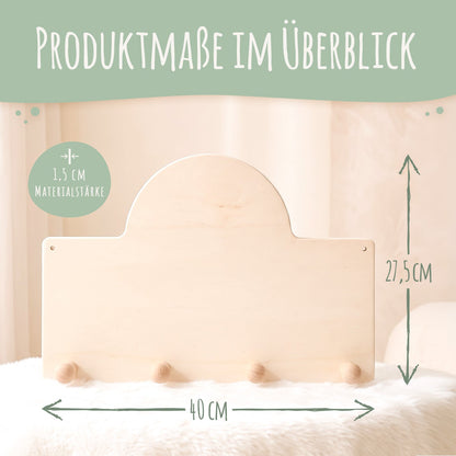 Personalisierte Garderobe fürs Kinderzimmer - Tiergruppe Safari