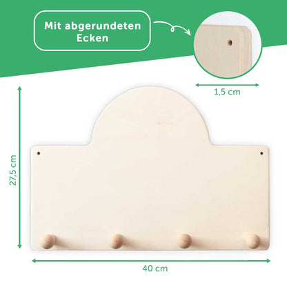 Personalisierte Garderobe fürs Kinderzimmer - Dino