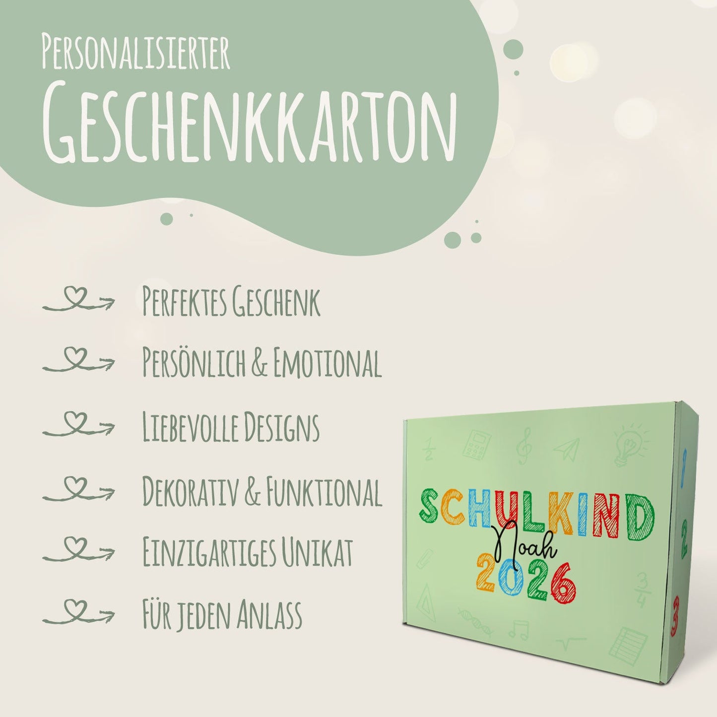 Personalisierte Geschenkbox - Schulkind Kreide - Einschulung