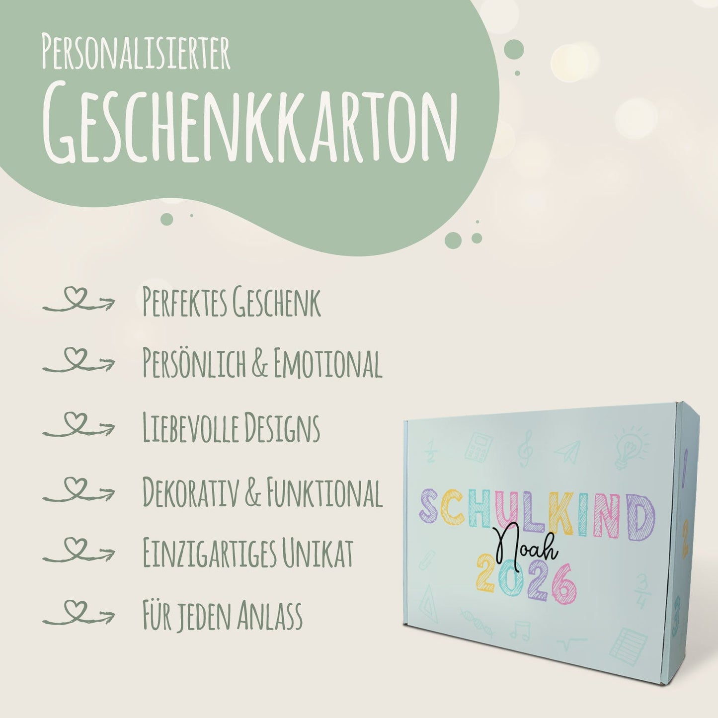 Personalisierte Geschenkbox - Schulkind Kreide - Einschulung