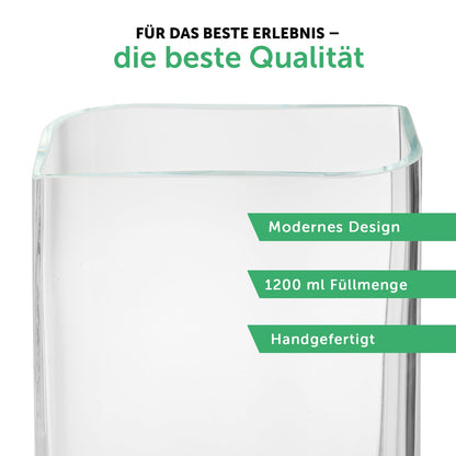 Blumenvase mit Gravur - Herzlichen Glückwunsch - Personalisiert mit Namen und Jahreszahl