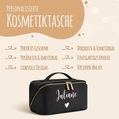 Personalisierte eckige Kosmetiktasche mit Name für Kosmetik & MakeUp