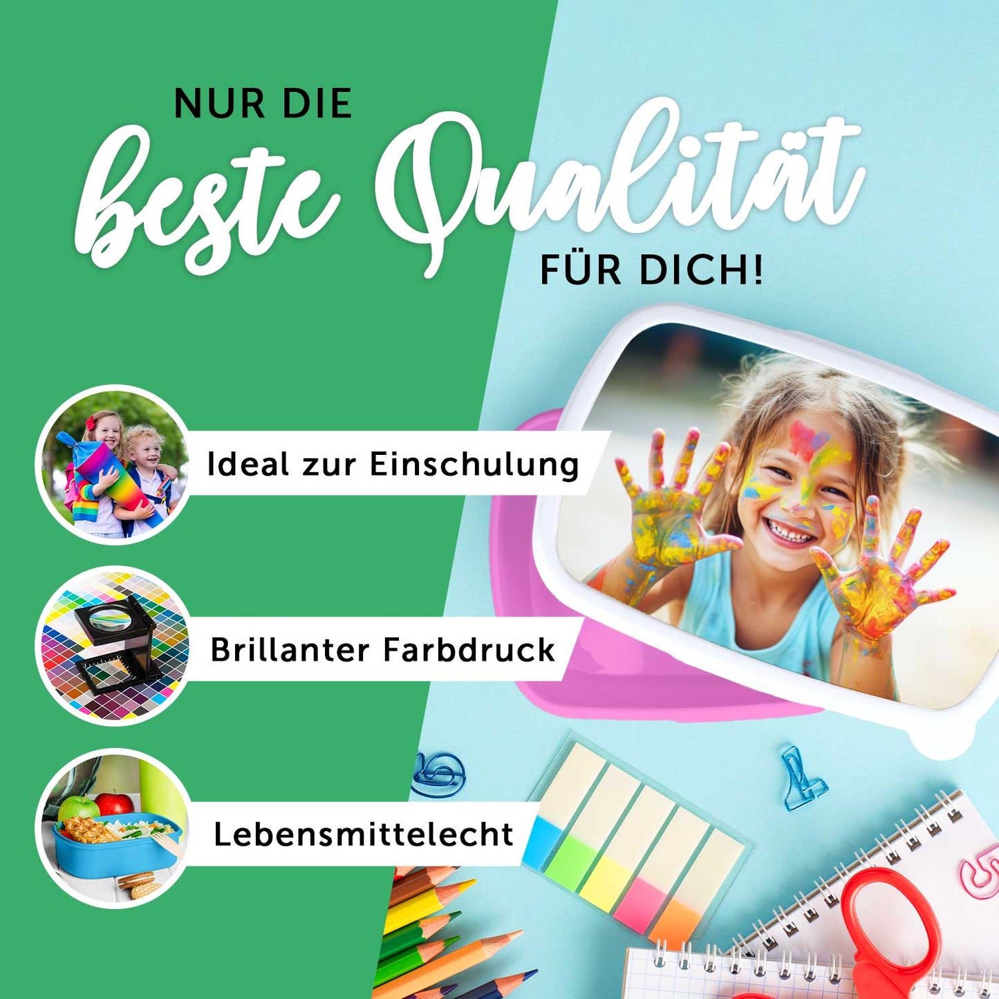 Bedruckte Lunchbox für Kinder - Drachen