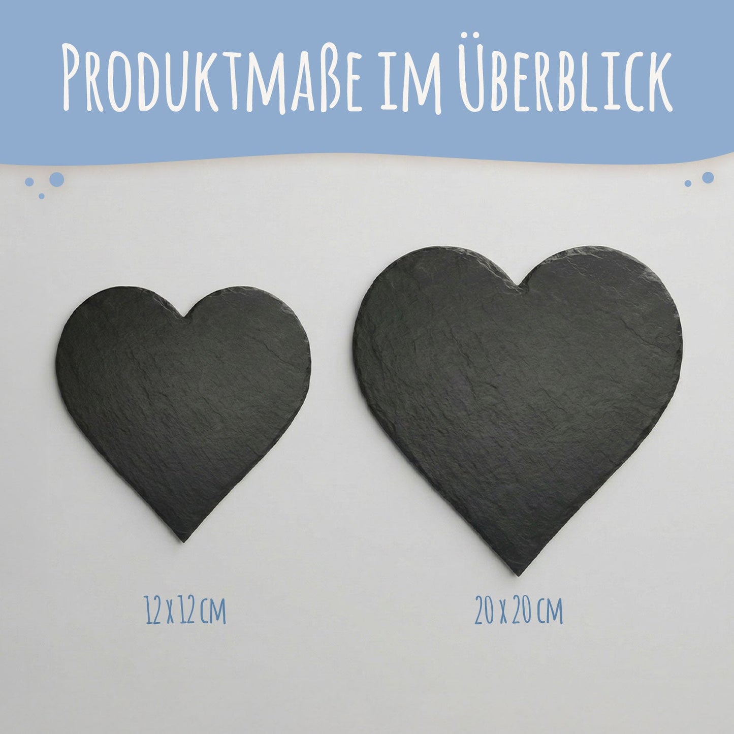 Bedrucktes Schieferherz - Wo alles begann - Personalisiertes Geschenk