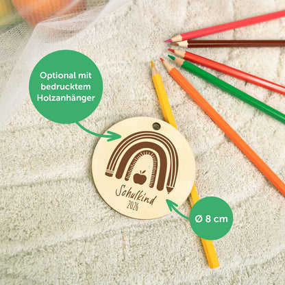 Bedruckte Schultüte mit Namen - Einhorn