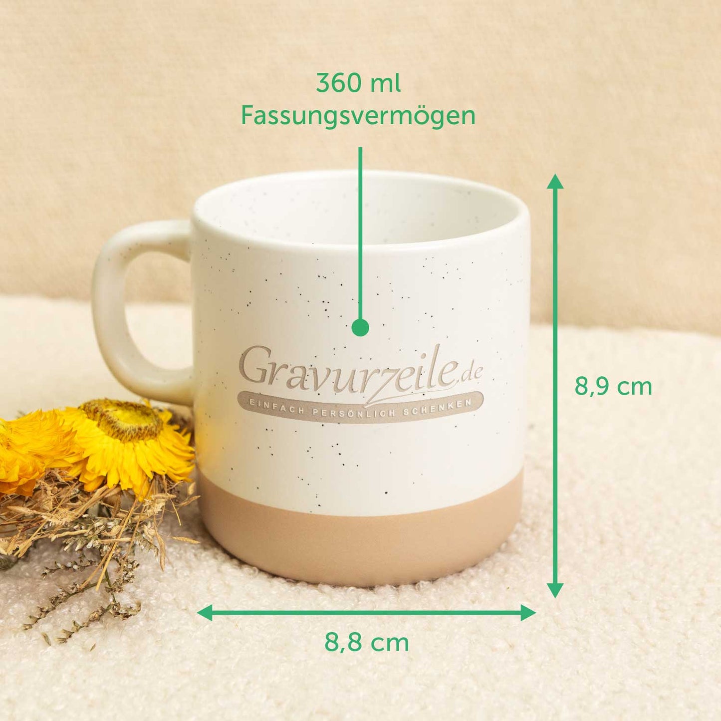 Gravierte Steingut Tasse - Weltbester Papa