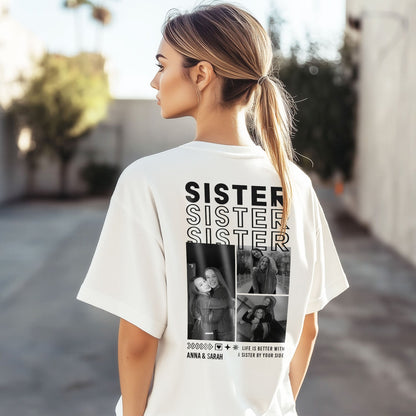 Personalisiertes Oversized T-Shirt - Sister