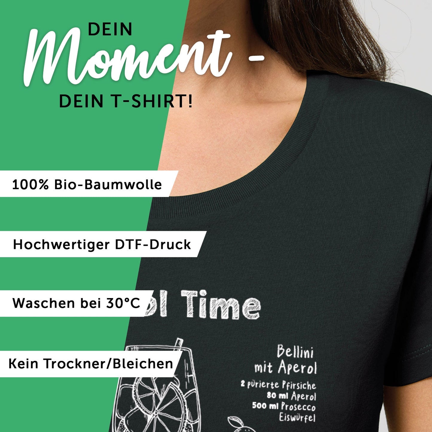 Bedrucktes T-Shirt für Damen - Aperol Rezepte