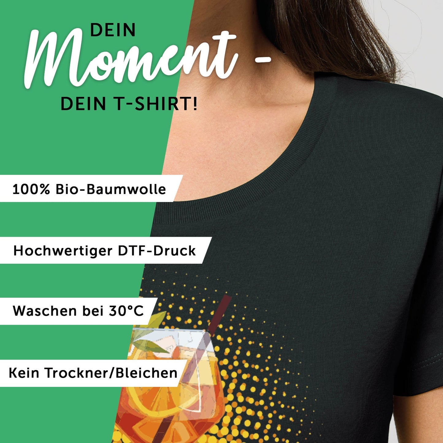 Bedrucktes T-Shirt für Damen - Hallöchen Aperölchen