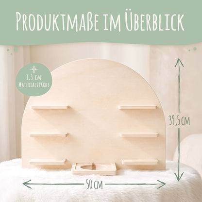 Toniebox Regal für Kinderzimmer - Regenbogen Pastell - Personalisiert mit Namen