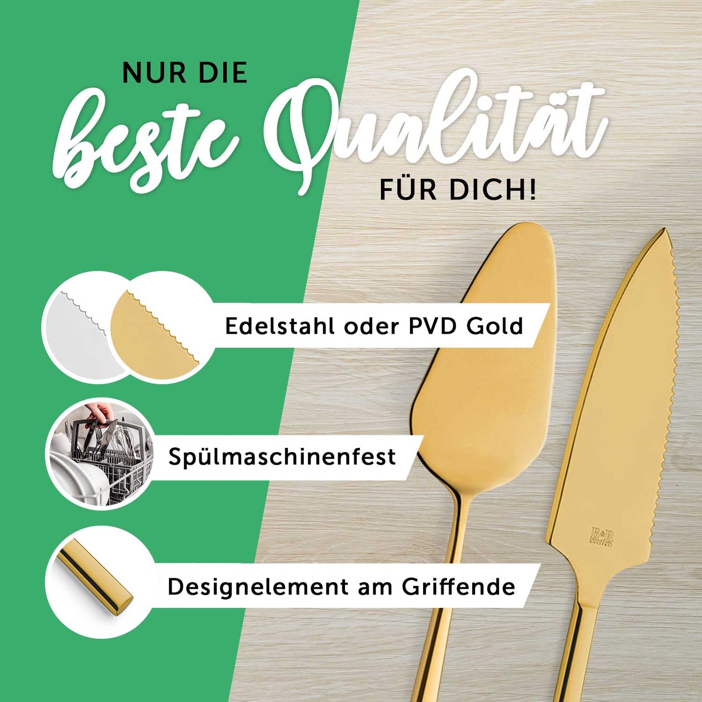 Tortenbesteck im Set - Pfeil - Mit persönlicher Gravur als Geschenk zur Hochzeit
