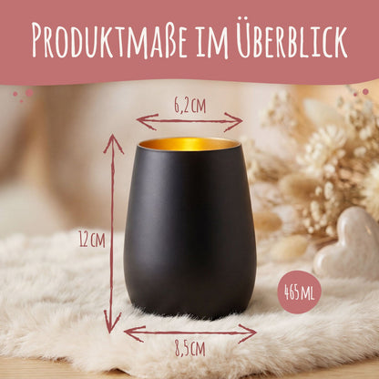 Deko Windlicht aus Glas mit Gravur - Scheiß auf Valentinstag