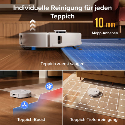 Roborock Qrevo S Pro Saug- und Wischroboter – Saugkraft von 18.500 Pa und Multifunktions-Dockingstation