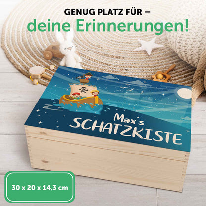 Erinnerungskiste für Kinder mit UV-Druck im Piraten Design