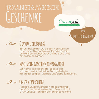 Bedruckte Tasse mit Korksockel & Deckel - Wunschtext V1
