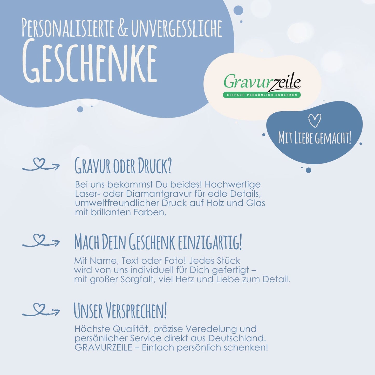 Bedrucktes Schieferherz - Pusteblume - Personalisiertes Geschenk