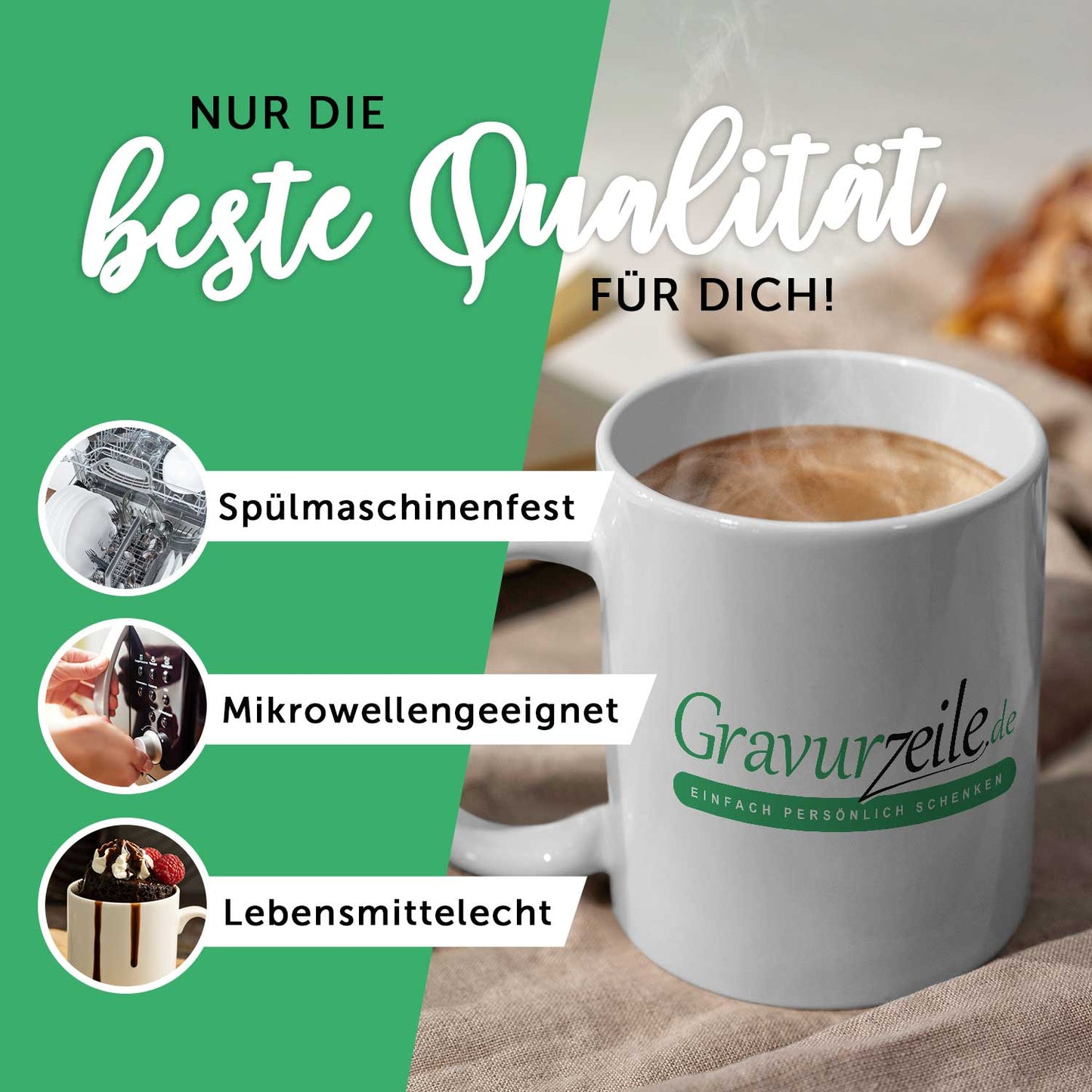 Bedruckte Tasse mit Spruch - "Pimmel"