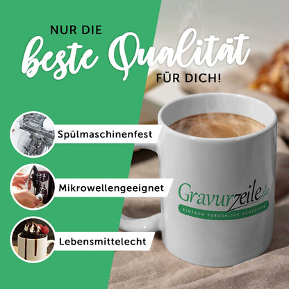 Bedruckte Tasse Faultier in Rente