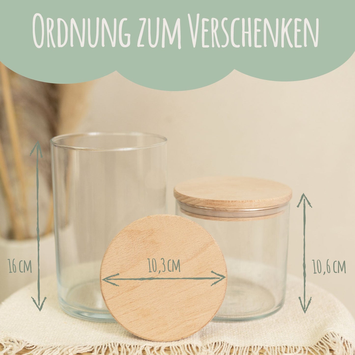 Graviertes Vorratsglas mit Holzdeckel - UnentBÄRlich