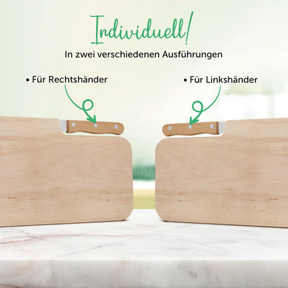 Frühstücksbrettchen mit Gravur - Inklusive Messer - Bester Papa mit Name