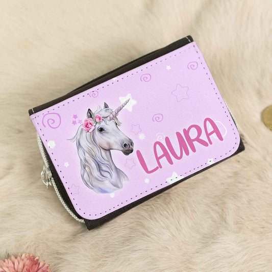 Bedruckte Geldbörse für Kinder im Einhorn Design