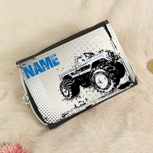 Bedruckte Geldbörse für Kinder im Monstertruck Design