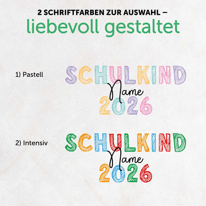 Bedrucktes T-Shirt für Kinder - Schulkind Kreide