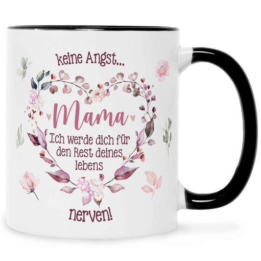 Bedruckte Tasse mit Spruch Keine Angst Mama