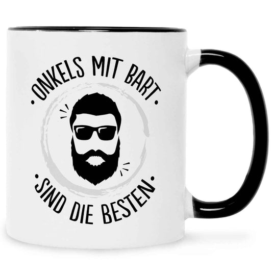 Bedruckte Tasse mit Name - Onkels mit Bart