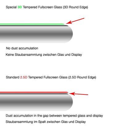 NALIA Schutzglas kompatibel mit iPhone 6 / 6S, Full-Cover Displayschutz Handy-Folie, 9H Härte Glas-Schutzfolie Bildschirm-Abdeckung, Schutz-Film Screen Protector Tempered Glass - Transparent (weiß)